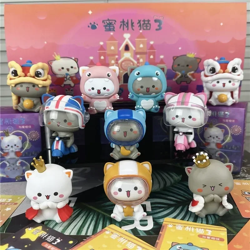 

New Mitao Cat Blind Box Kawaii Toy Love Series Season 3 Mystery Box Cute Cartoon Doll Model Action Figure Surprise Birthday Gift