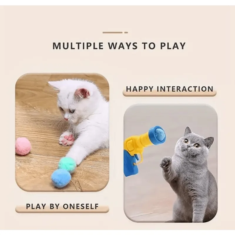 Interactive Launch Training Cat Toy Including Launcher and Bubble Ball Suitable It Is A Sports Toy That Promotes Love and Trust