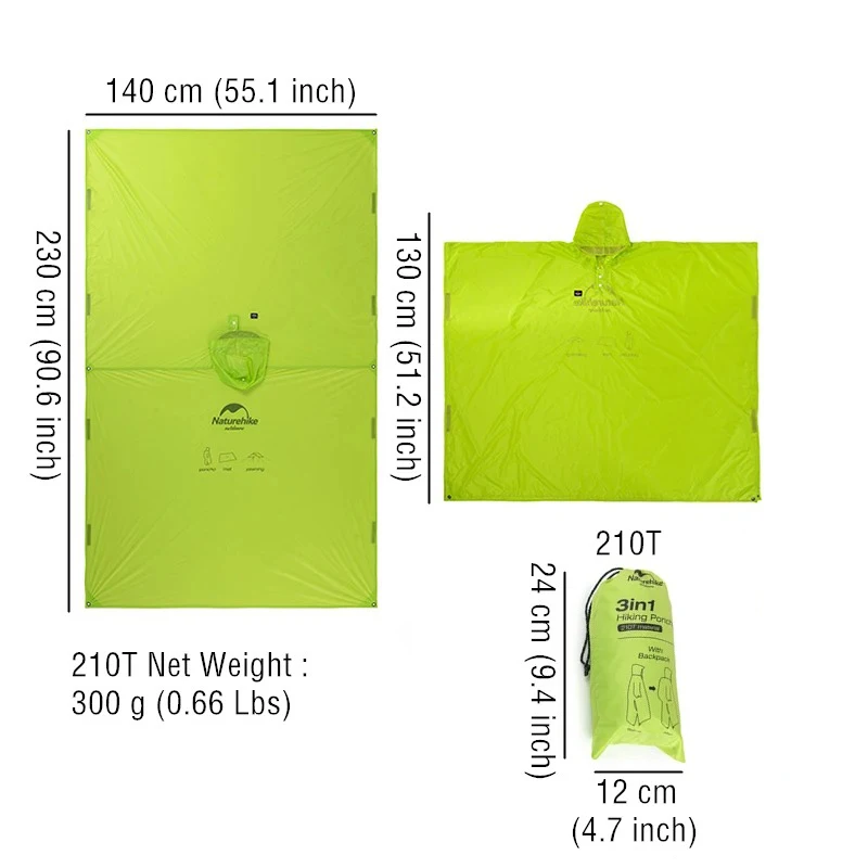 3-in-1 Waterproof Rain Poncho 5