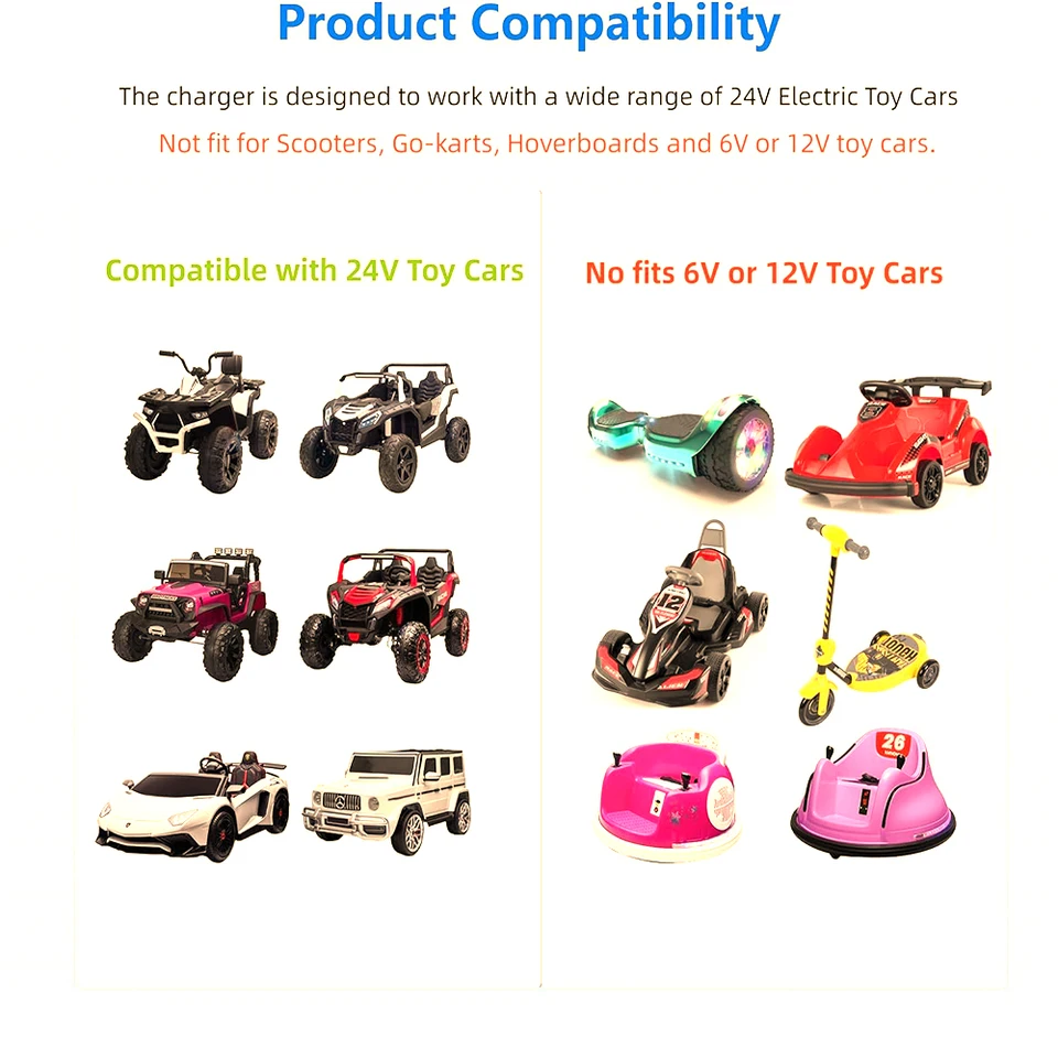 Chargeur 6V 800mA Pour Voiture électrique Enfant - Connecteur 5,5x2,1 Mm, Câble 1 M