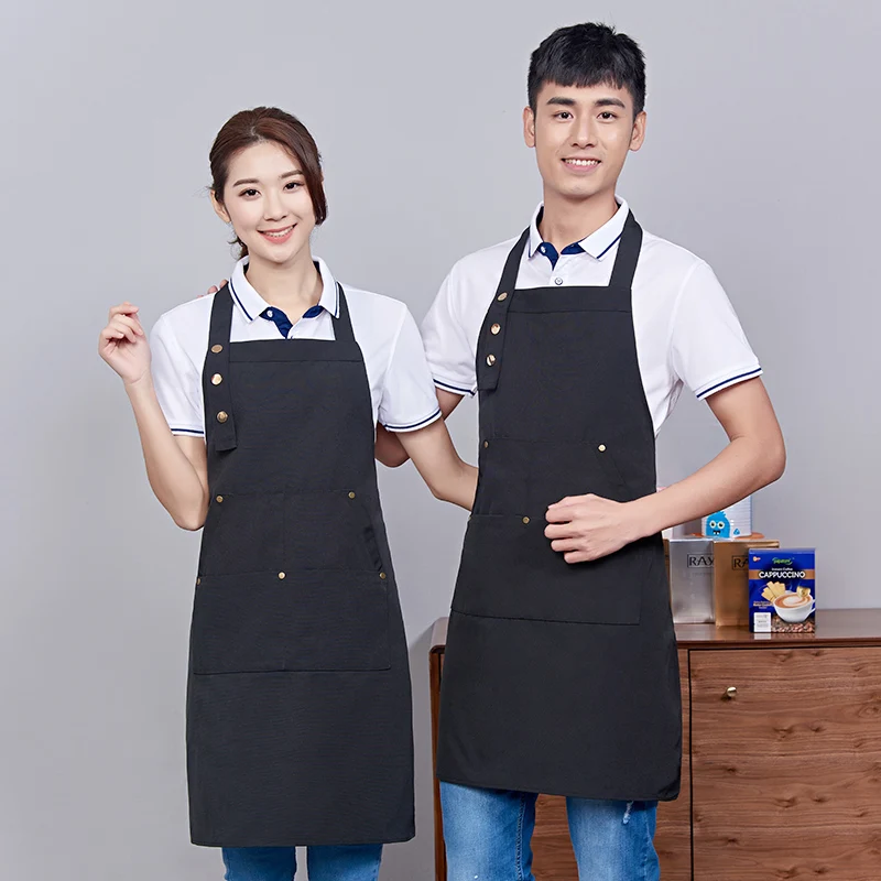 Men's And Women's Models Hanging Neck Apron Anti-fouling And Dirty Waiter Clothes Supermarket Promoters Apron