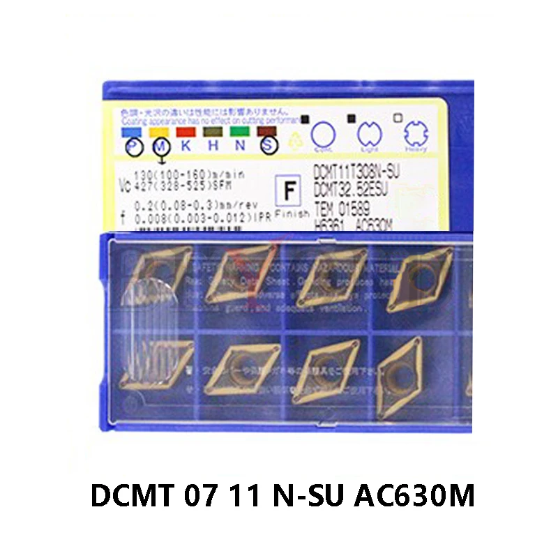 DCMT11T302N-SU AC630M DCMT070202N DCMT070204N DCMT070208N DCMT11T304N-MU DCMT11T308N AC6040M 100% Eredeti írásmű keményfém inserts DCMT