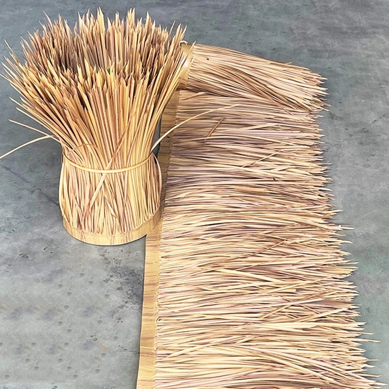 

Length 10M Mexican Straw Roof Artifical Plastic Retardant Thatch Simulated Fake Grass Garden Patio Covers Fake Plant Tiki Roof