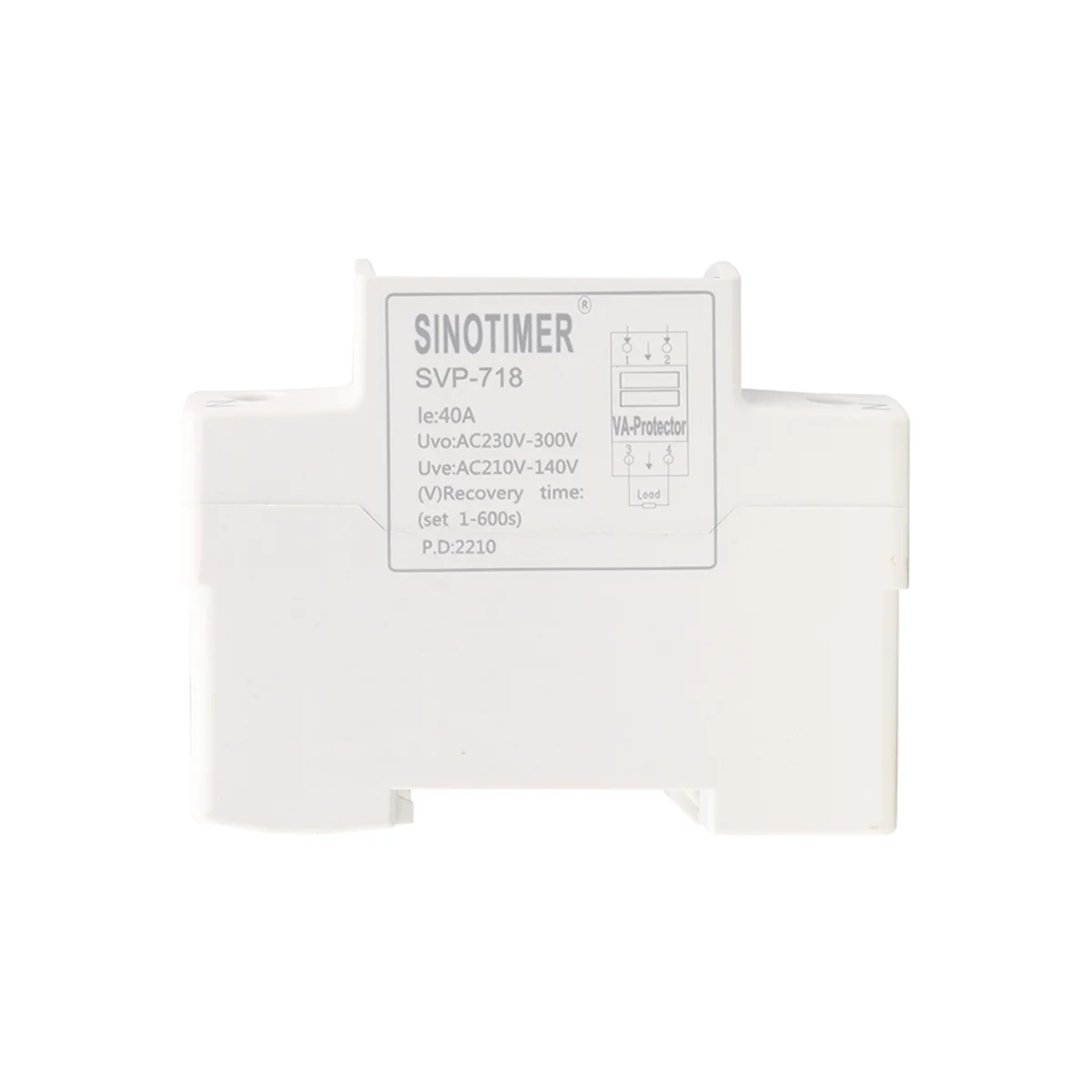 

SINOTIMER 63A Adjustable Voltage Relay over and Under Voltage Protector Overcurrent Limit Overvoltage Recovery Protection Device