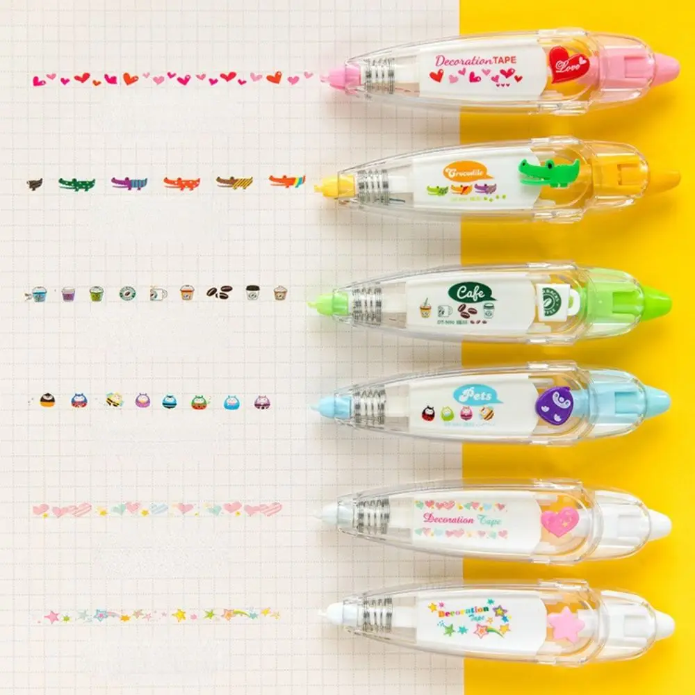 

Fruits Animals DIY Hand Account Scrapbook Diary Student Stationery Correction Tape Decorative Tape Press Type