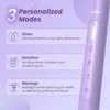 SEJOY Oral Cleaning Sonic Electric Toothbrush Personal Care Appliances IPX7 3 Modes Smart Rechargeable Automatic Toothbrush 4