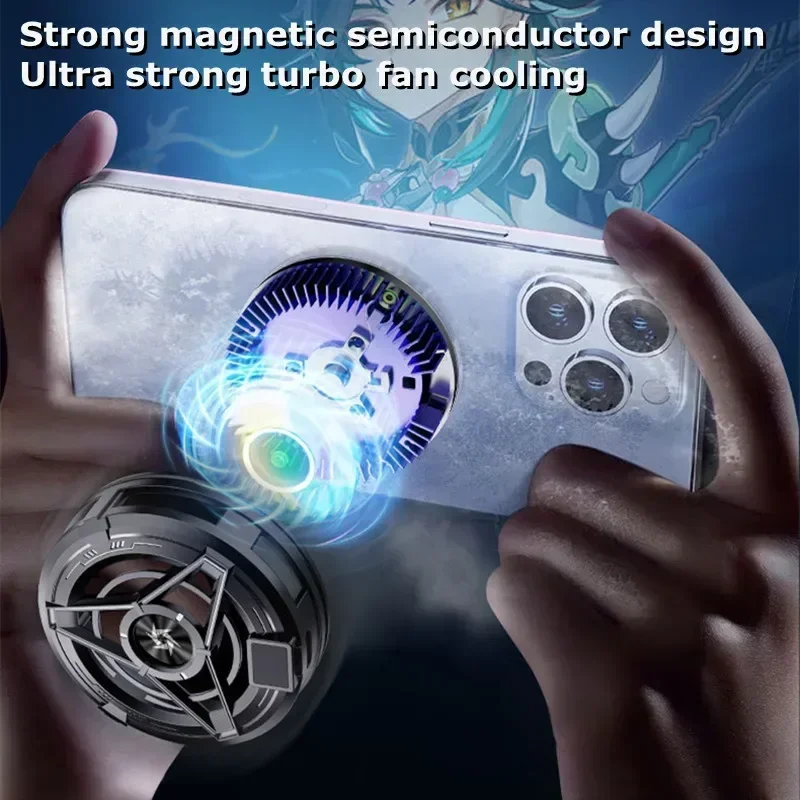 New SL17Magnetic Display/Ordinary Phones Cooler Back-Clip 2in1 Game Cooler for IPhone 15 14 Samsung Xiaomi Huawei Cool Heat Sink