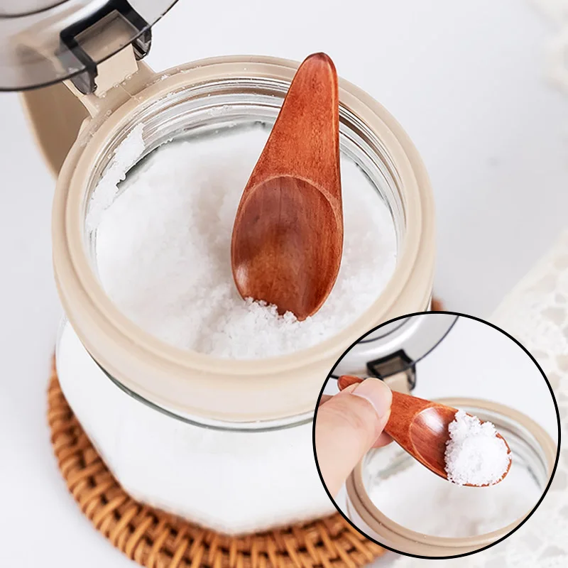 Wood Mini Creative Tea Spoon Short Handled Condiment Scoop Flatware Coffee Tea Small Sugar Spoon Coffee Kitchen Gadgets tea spoons