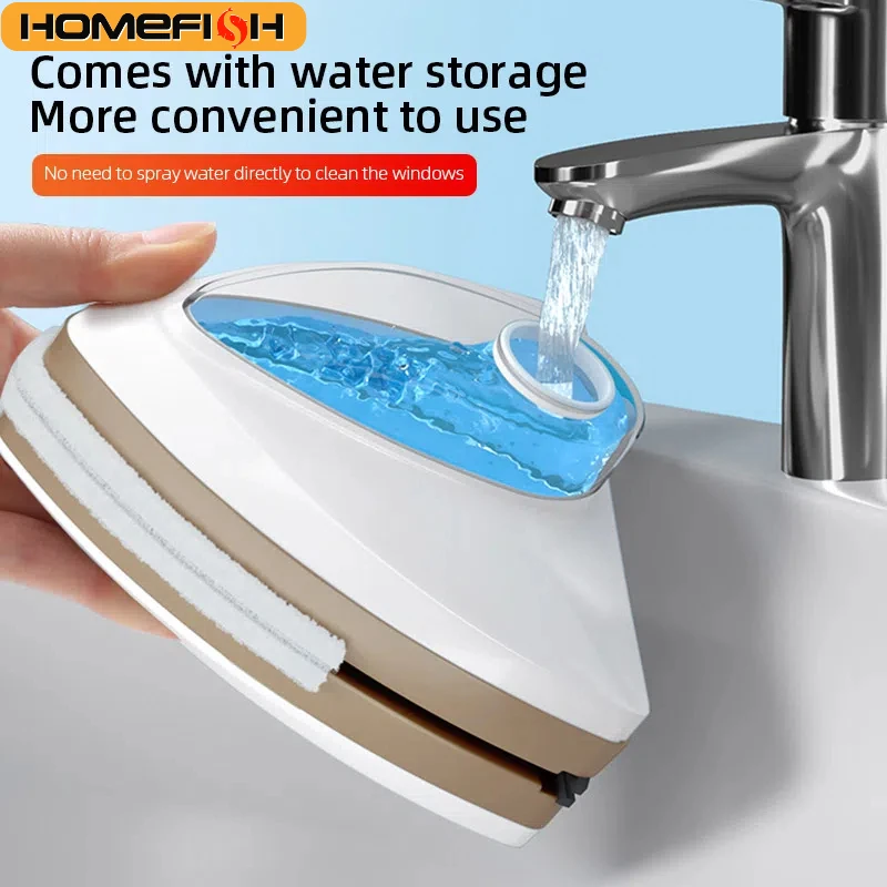 Window Cleaner Brush Double-Side Automatic Water Discharge