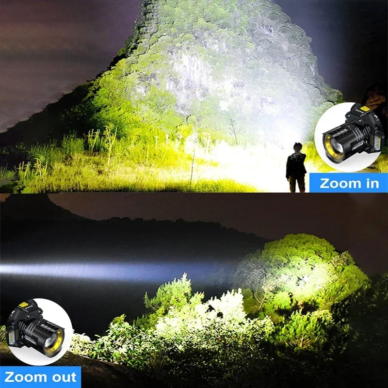 Leistungsstarke LED-Stirnlampe mit Bewegungssensor, USB-Aufladbar, COB-Kopflampe mit Zoom-Funktion, Hochleistungs-Fischerlampe – Detail 4