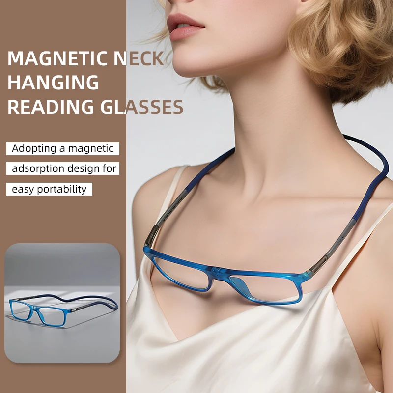 Neck-Hugging High-Definition Reading Glasses - Portable and Comfortable for Daily Use
