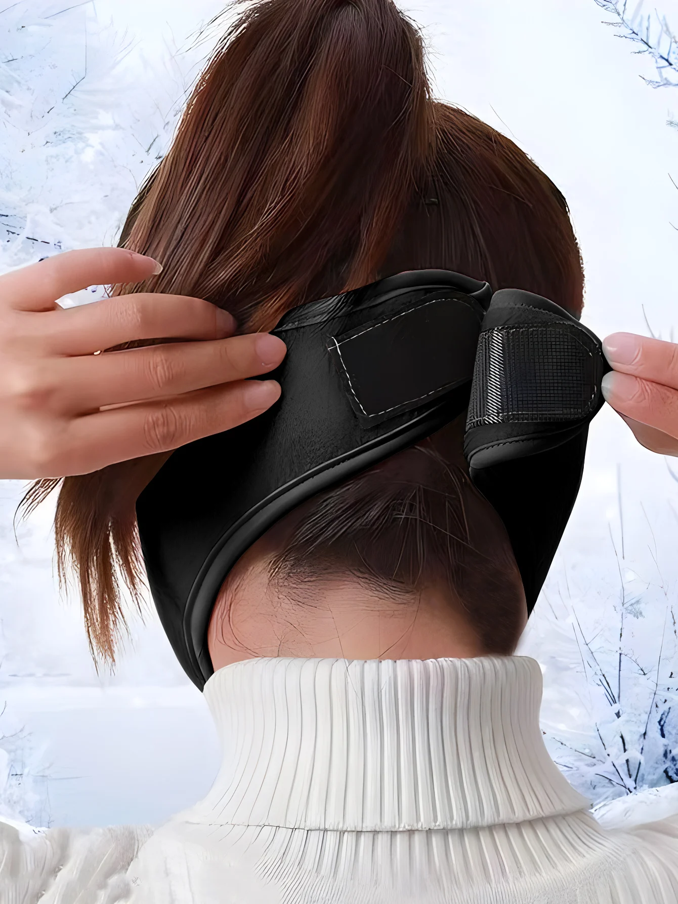 Winter Cycling Mask Fleece Thermal Windproof Full Face Mask Ski Fishing Headwear