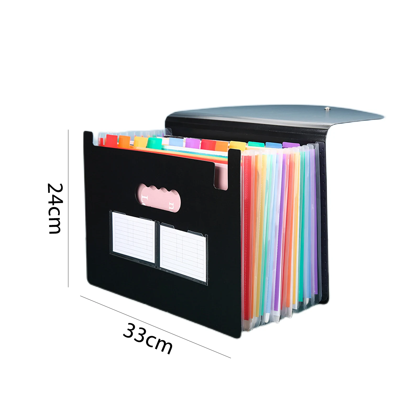 File Folder Organizer 13/24 Pocket Accordian File Folder A4 Organizer Portable Business Expanding File Box Office Organization Student Document Holder
