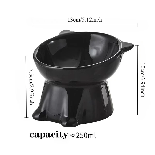1pc Black White Cat Bowl Cat Bowl Pet Bowl Pet Supplies Plastic Cat Bowl Dog Bowl Cat and Dog Universal Pet Bowl Pet Accessories 6