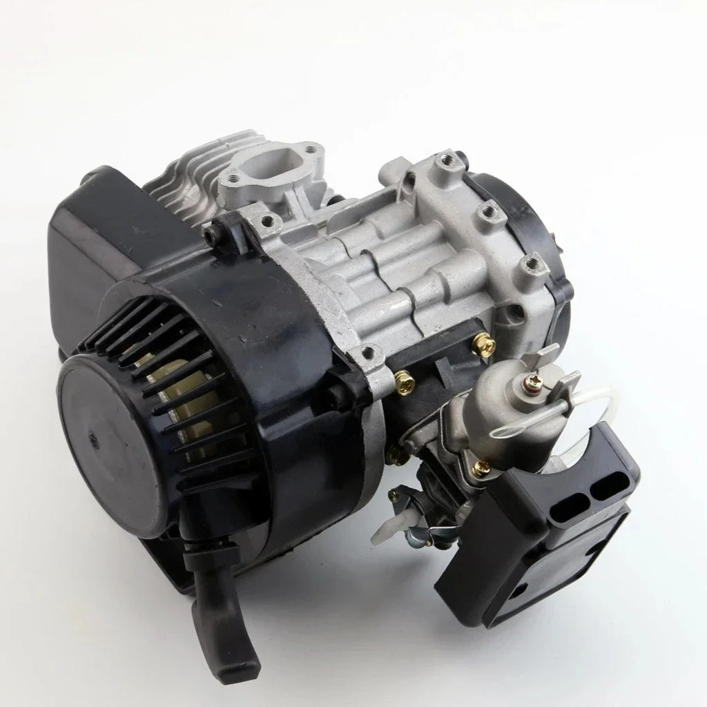 2 Stroke Engine Pull Start Motor 49cc Transmission Engine Air Filter Mini Pocket ATV 4 Wheel 6 Teeth Pit Quad Dirt Bike
