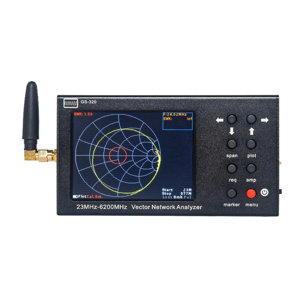 ޴ VNA SWR 6G  Ʈũ м, GS-320 ׳ м ŰƮ, 23-6200MHz W, 3.2 ġ ÷ ũ