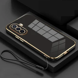 Luxurious Square Plating Shockproof Case for Huawei nova Y70 (Gs6D black)