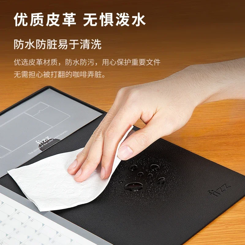 Fizz 대형 패드 책상 게임용 다기능 마우스 패드, 사무실 컴퓨터 스토리지, 크리에이티브 블랙, 두꺼운 가정용