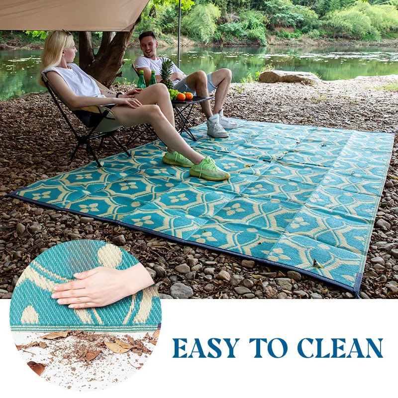 Bubble Kiss Outdoor Rugs for Patios Clearance 6'X9' Easy Cleaning Patio Picnic Carpet Portable Comfortable Hollow Woven Carpet 5