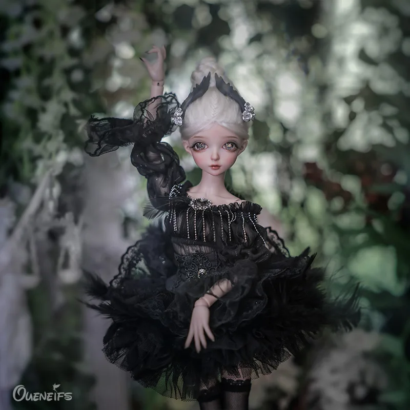 

Honoka BJD Doll 1/4 New Release Active Line Girl Body Body Cutie Leg D Breast Ballet Feet Black Lace Fairy Art doll