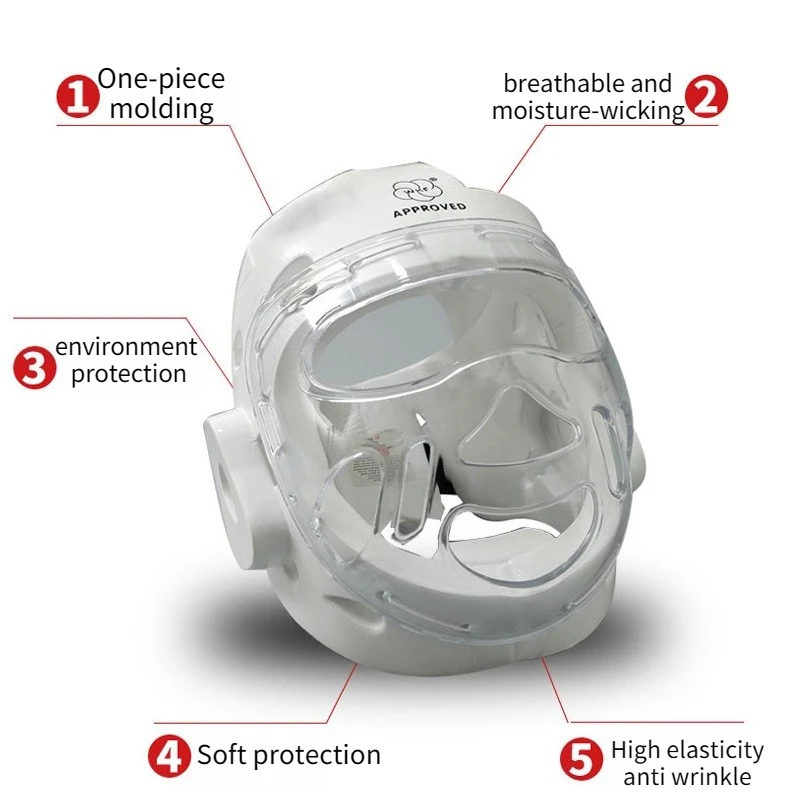 Karate Helmet Competition Training Sanda Martial Arts Protective Headgear and Face Shields Kids Adult Unisex Protective Gear