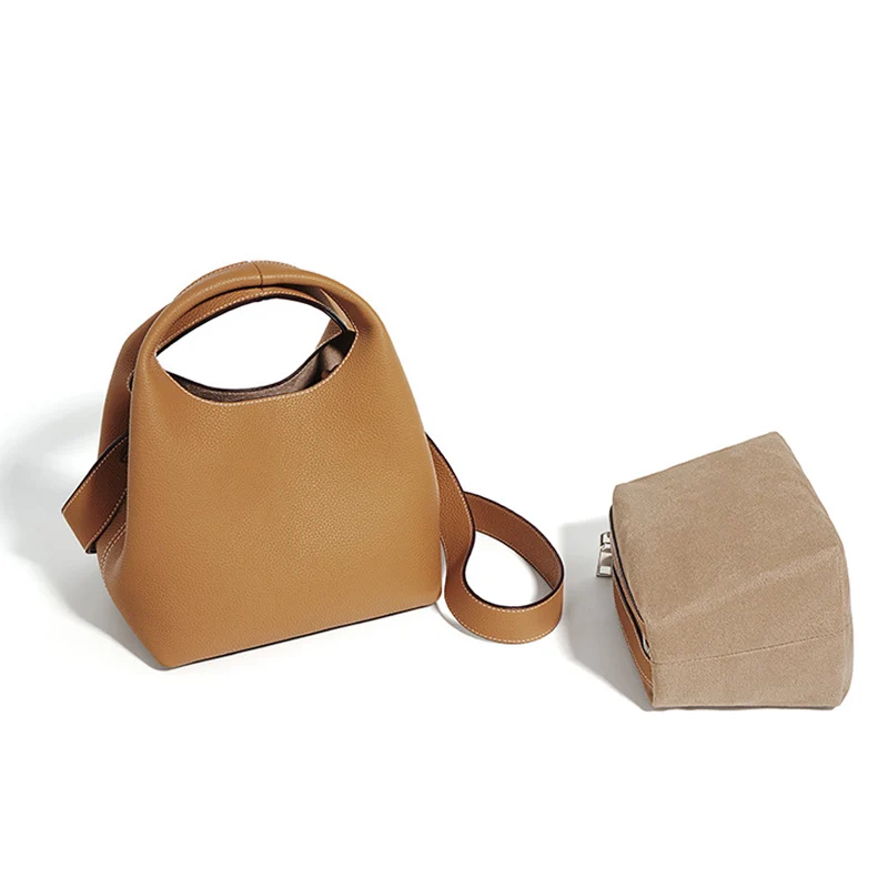 本革 ハンドバッグ 取り外し可能ストラップ付き 女性用バックルとストラップ付きの本革ハンドバッグ,取り外し