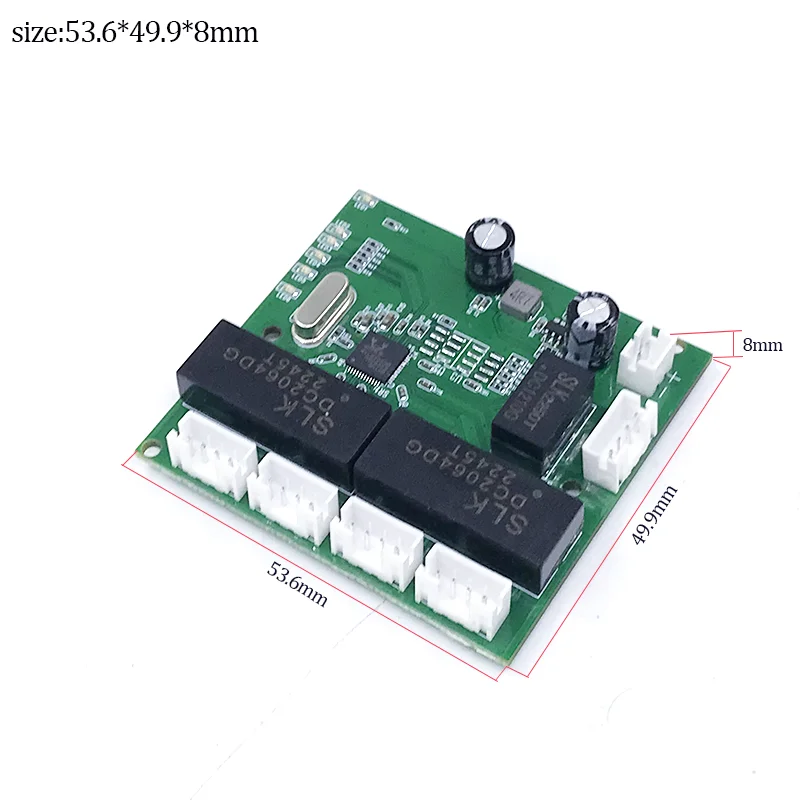 고속 스위치 미니 이더넷 TAP 스위치, 네트워크 스위치 허브 PCB 모듈 보드, 시스템 통합 모듈용, 5 포트, 10 mbps, 100mbps