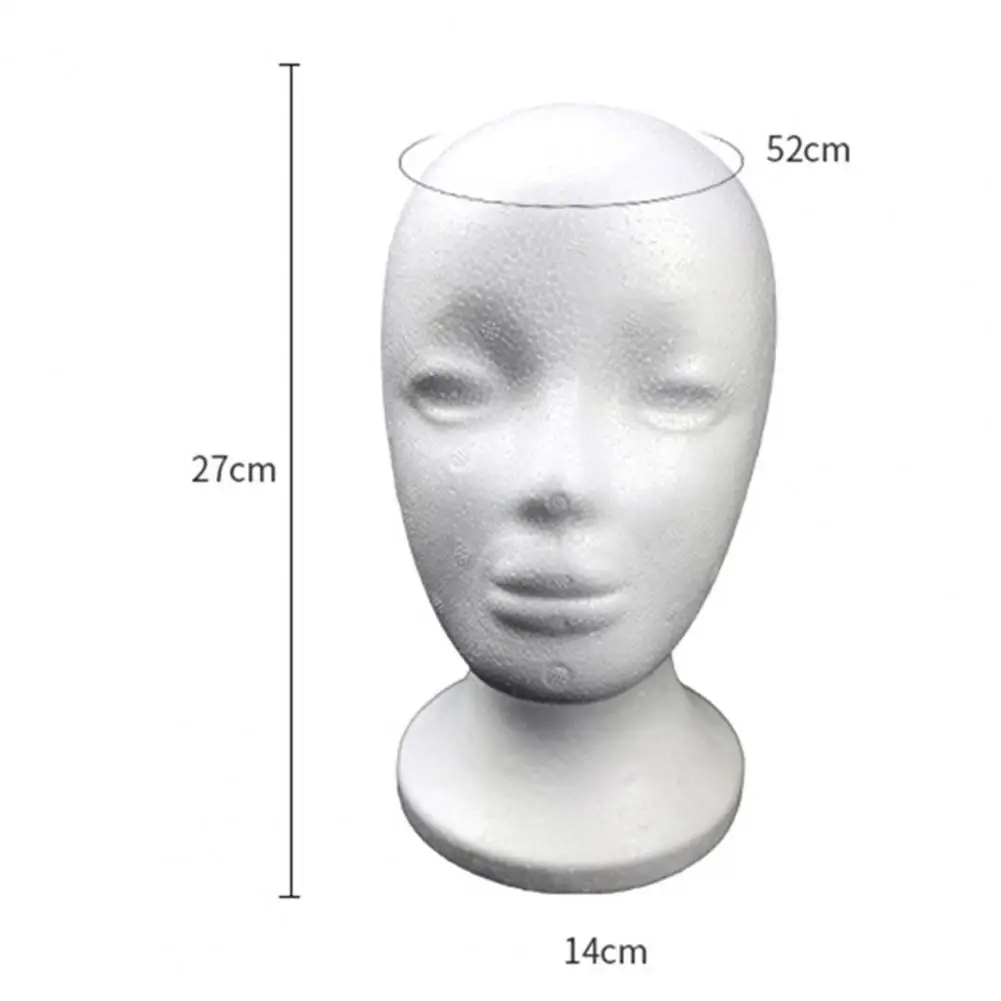 Useful Foam Mannequin Head Model Artificial Female Model Head Easy-using Wig Display Stand  Smell-less