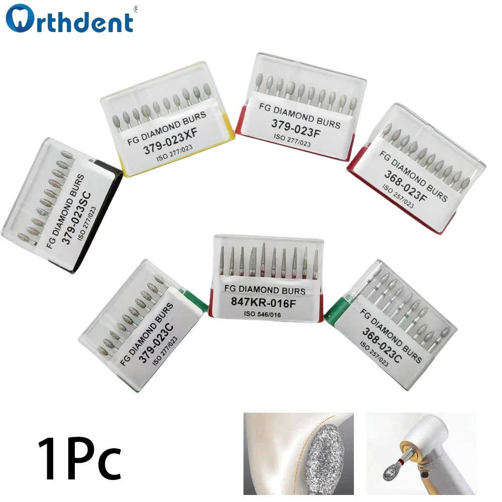 

10Pcs Dental FG Diamond Burs For High Speed Handpieces Drill Footbal Shape Head 368-023F 379-023F Dentistry Accessory 847KR-016F