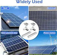 Kit de support de panneau solaire, Rail de montage en aluminium 30mm/35mm, supports de pinces d'extrémité pour toit plat, Rail de montage PV 12 pièces 5