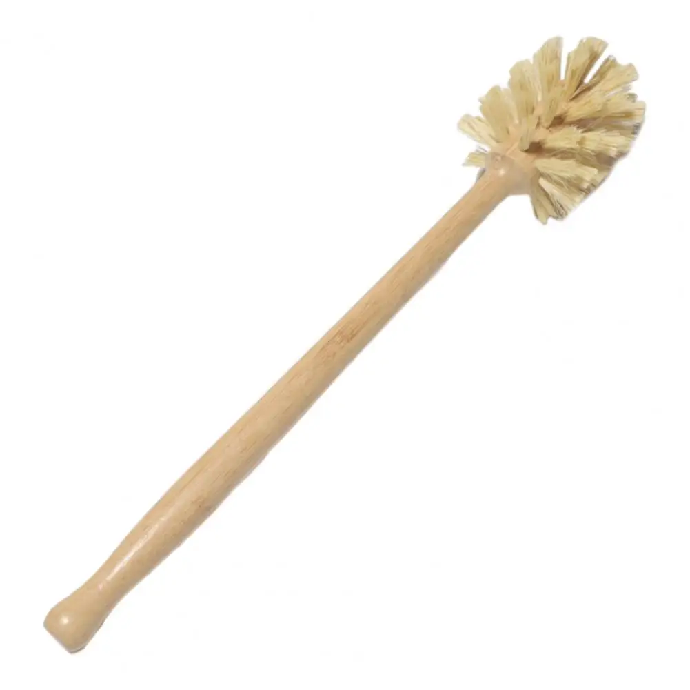 Natural Bristle Bottle Brush Eco-friendly Sisal Fiber Toilet Brush with Long Handle for Sustainable Beechwood Bristles for Water
