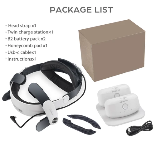 BOBOVR M2 Pro 배터리 팩 스트랩 보조베터리 Oculus Quest 2 용 벌집 헤드 쿠션 C2 운반 케이스 VR 액세서리 7