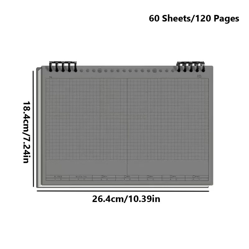 Loose-leaf Journal B5 Notepad 60 Sheets/120 Pages Diary Stationery Sketchbook Notebooks Office School Supplies - 6