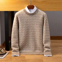 DjzDsm Men's 100% Pure Cashmere Top O-neck High end Warm Cashmere Sweater Casual Sweater Hoodie Autumn/Winter New Collection 1