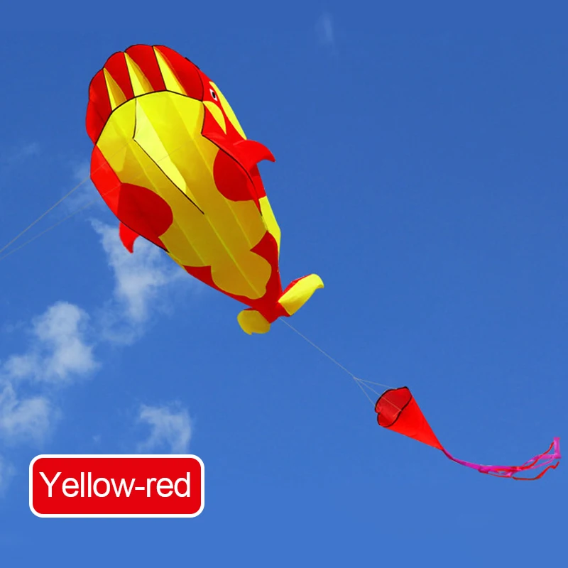 

3D Software Easy to Fly Children's and Adult KLites Giant Frameless Soft Umbrella Giant Black Dolphin Orca Breeze Kite