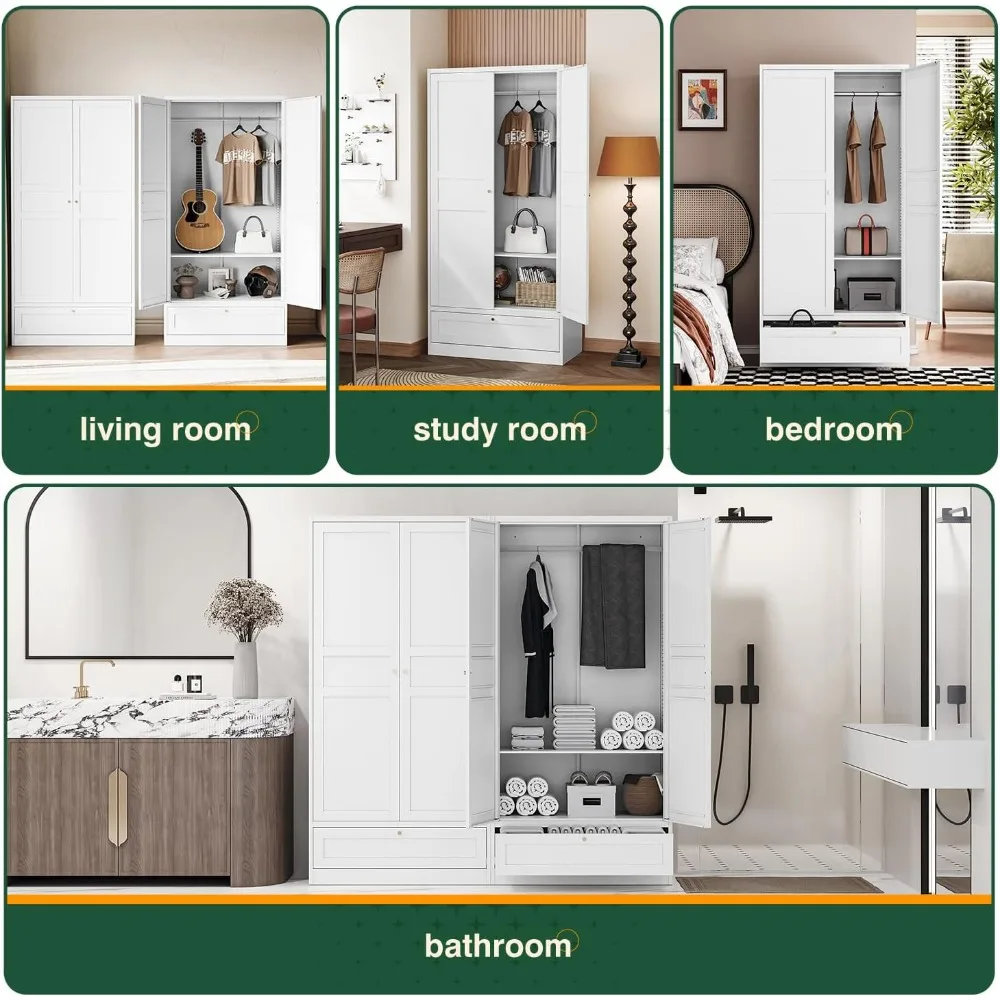 72" Metal Wardrobe Closet 6