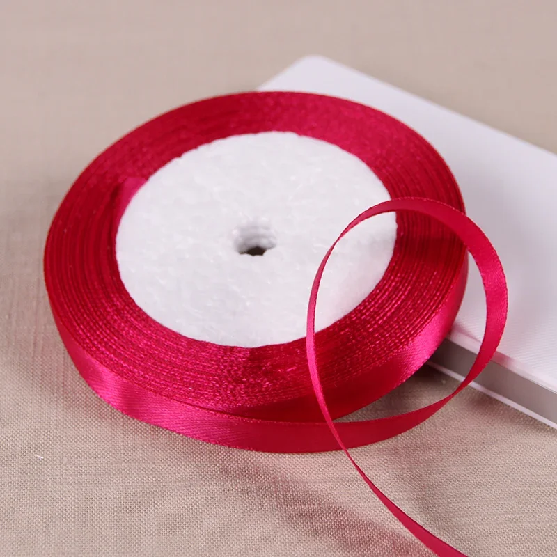 Satin Ribbon Roll - 10mm x 22m, DIY Craft & Gift Wrapping - White