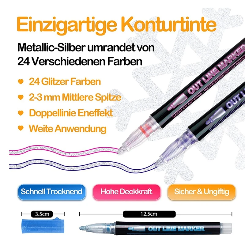 24 ���� ��Ŀ �� Super Squiggles ���� ��Ŀ ��Ʈ �ʴ� ���� ��Ʈ �� ���� ��ǰ Art Magic Pens