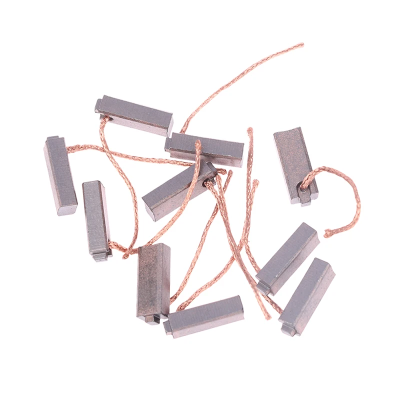 Electric Generator Carbon Brushes 5*7*19mm Car Alternator Power Tools Car Regulator Low Copper 10pcs