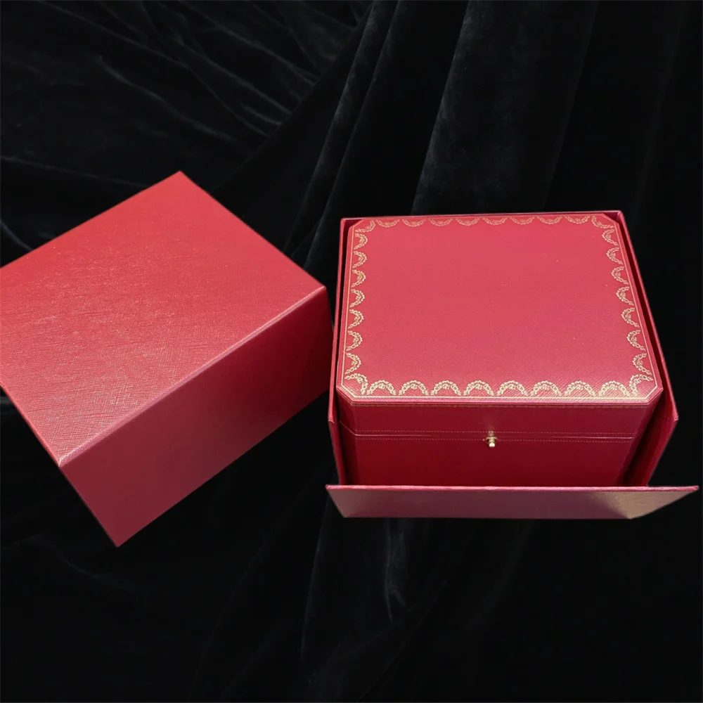 Fabbrica di scatole per orologi rosse di lusso vendita di custodie per gioielli di alta qualità scatola per orologi di fascia alta di design svizzero organizzatore per orologi regalo per uomo