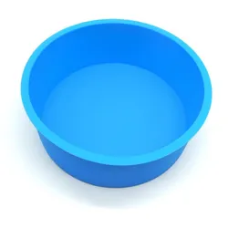 Round Silicone Baking Mold for Cakes, Mousse, and Pastries - 4 Inch (Blue)