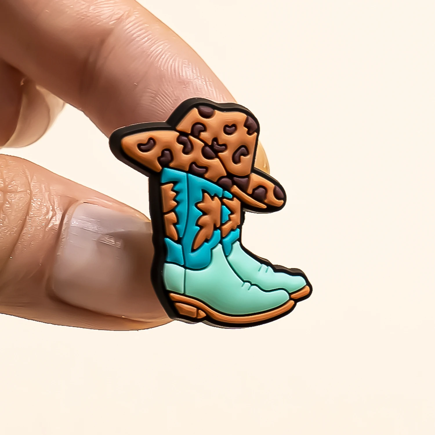 1pcs PVC Shoe Charms Cowboy for Girls Pink Shoe Accessories for Sneakers Sandal Cute Charms for Classic Clog Favor Gifts