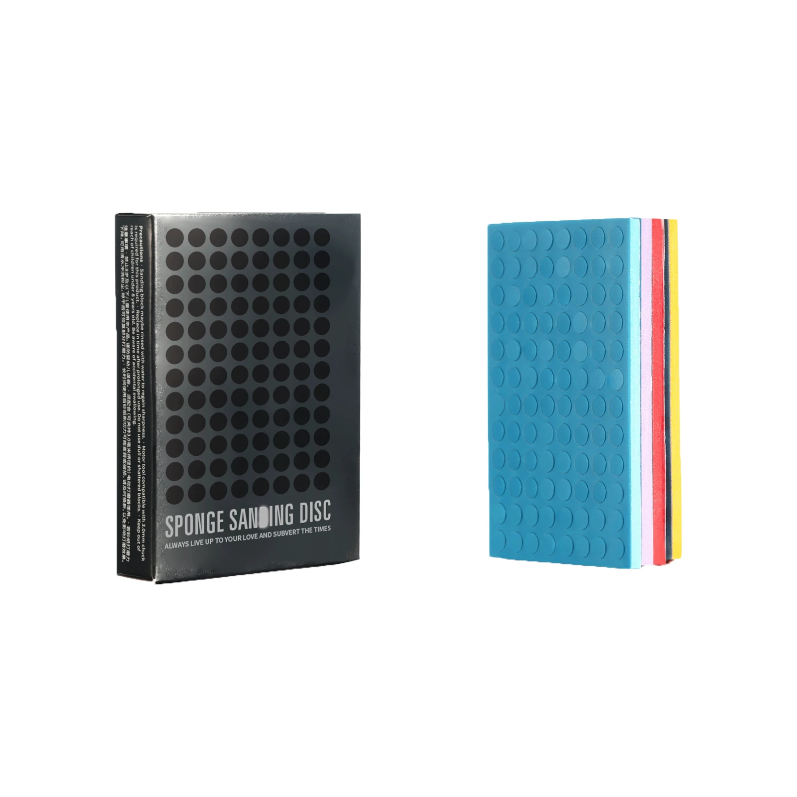 DSPIAE SS-C01 SS-C02 Sponge Sandpaper Double Side Abrasive Sanding Sponge Block Polishing Sponge for Hobby