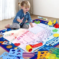 Magic Water Drawing Mat Coloring Doodle With Reusable Magic Pens Montessori Painting Board Educational Toys Kids Gift 100x80CM 1