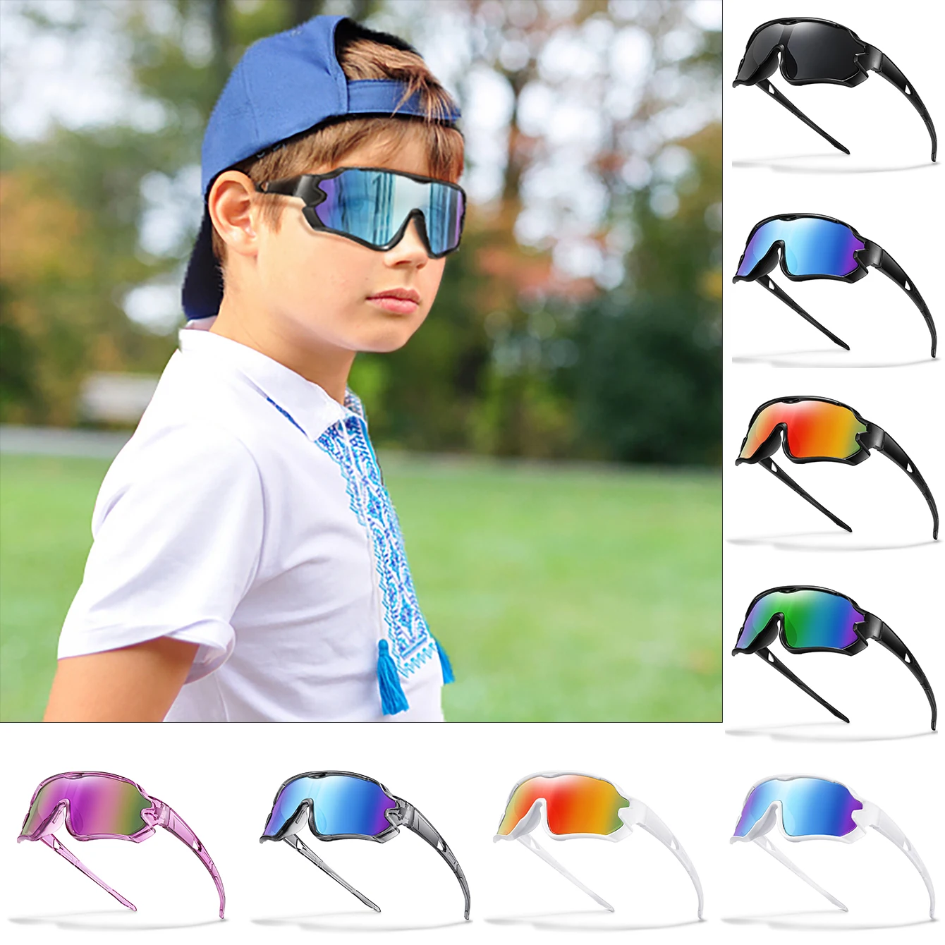 9-15 Years Old Kids Cycling Sunglasses UV400