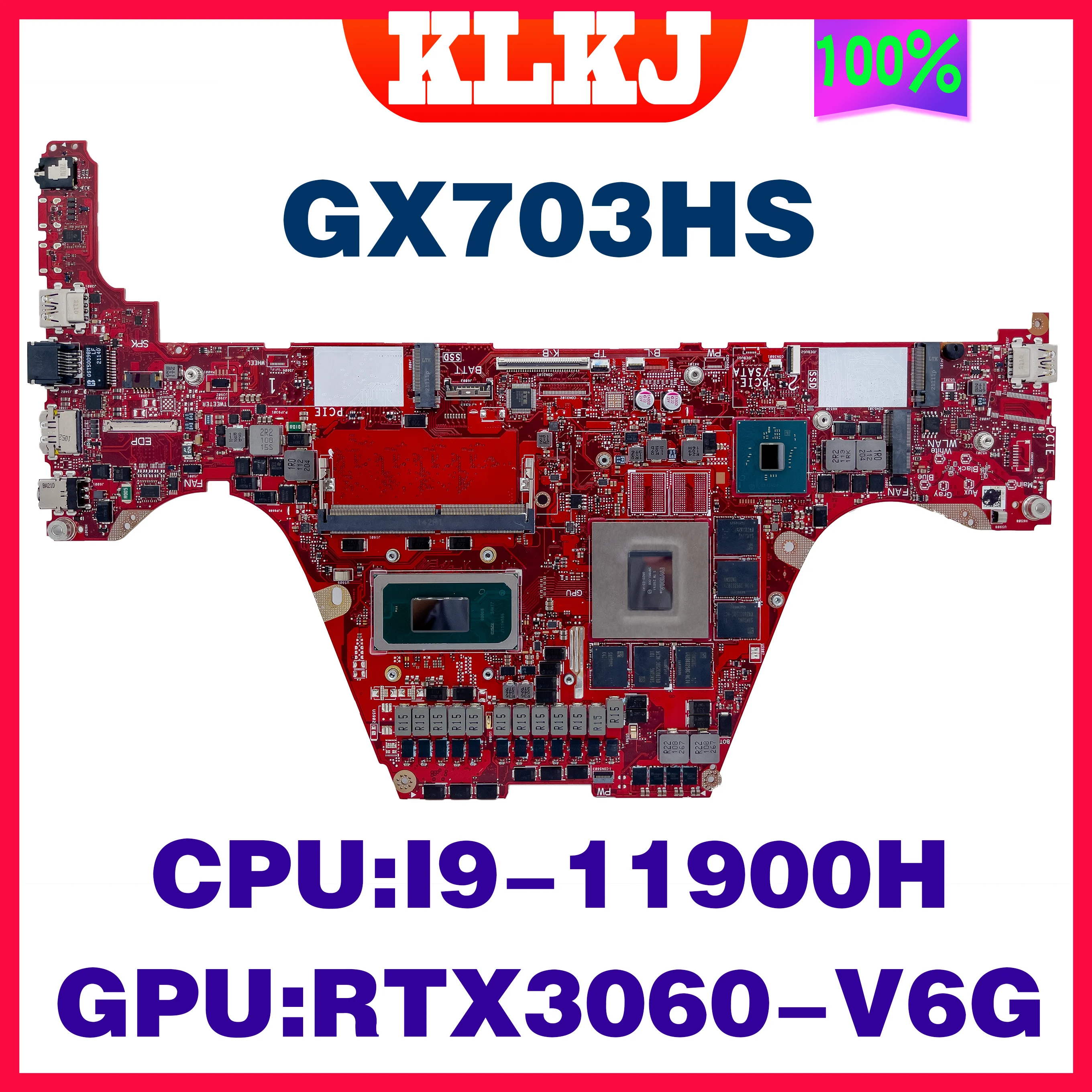 Gx703Hs Mainboard Del Computer Portatile Per Asus Rog Zephyrus S17 Gx703 Gx703Hm Gx703Hr Scheda Madre Del Notebook I7 I9 11Th Rtx3060 Rtx3070 Rtx3080