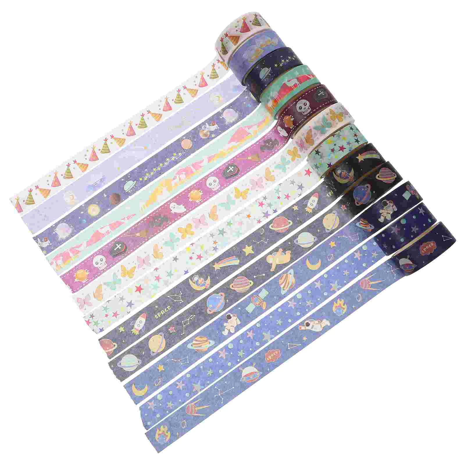 

12 Roll Night Luminous Japanese Paper Decorative Duct Tape Material Gift Wrapping Decoration