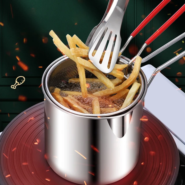 Stainless Steel Deep Fryer Pot, Small Pot Fry Fries, Deep Frying Pot