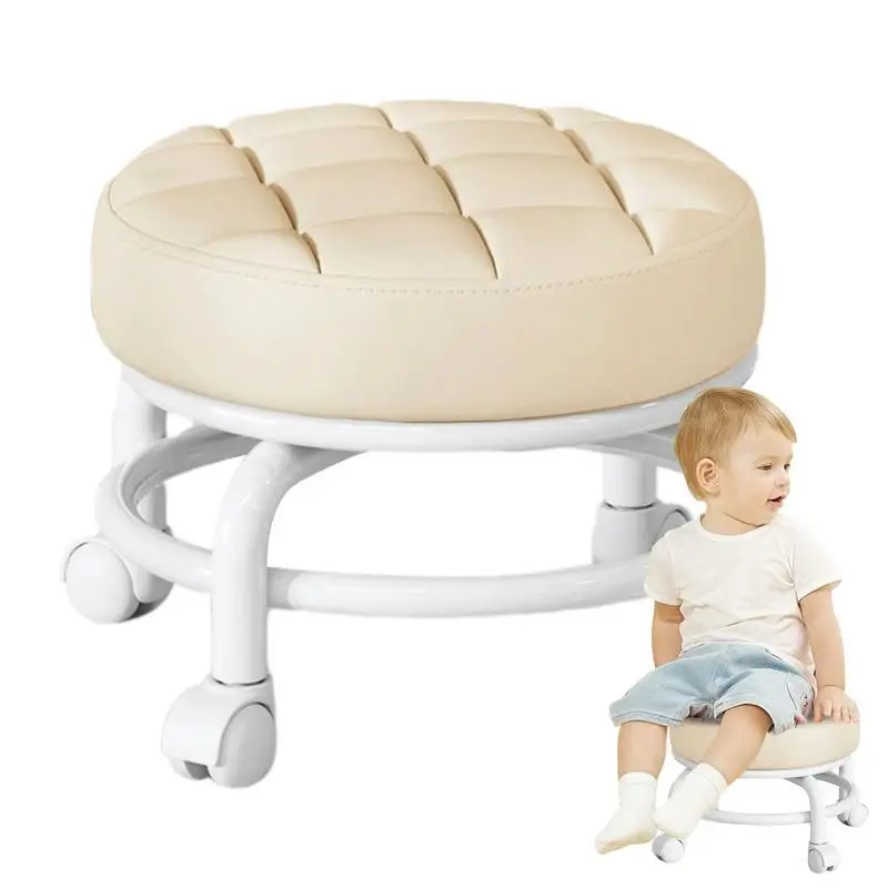 

Rolling Stool Chair Rolling Vanity Stool 360 Rolling Round Rotatable Stool Swivel Stool With Wheels Stool For Rental House