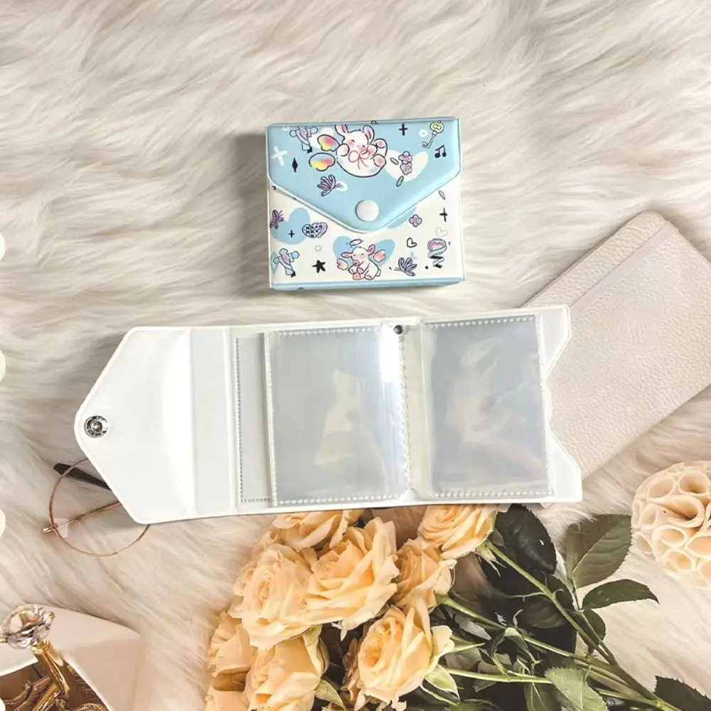 One Grid Angel Lamb Photo Album with Snap Buttons 3 Inch Star Binder Album Ins Double-sided Cards Collections Book